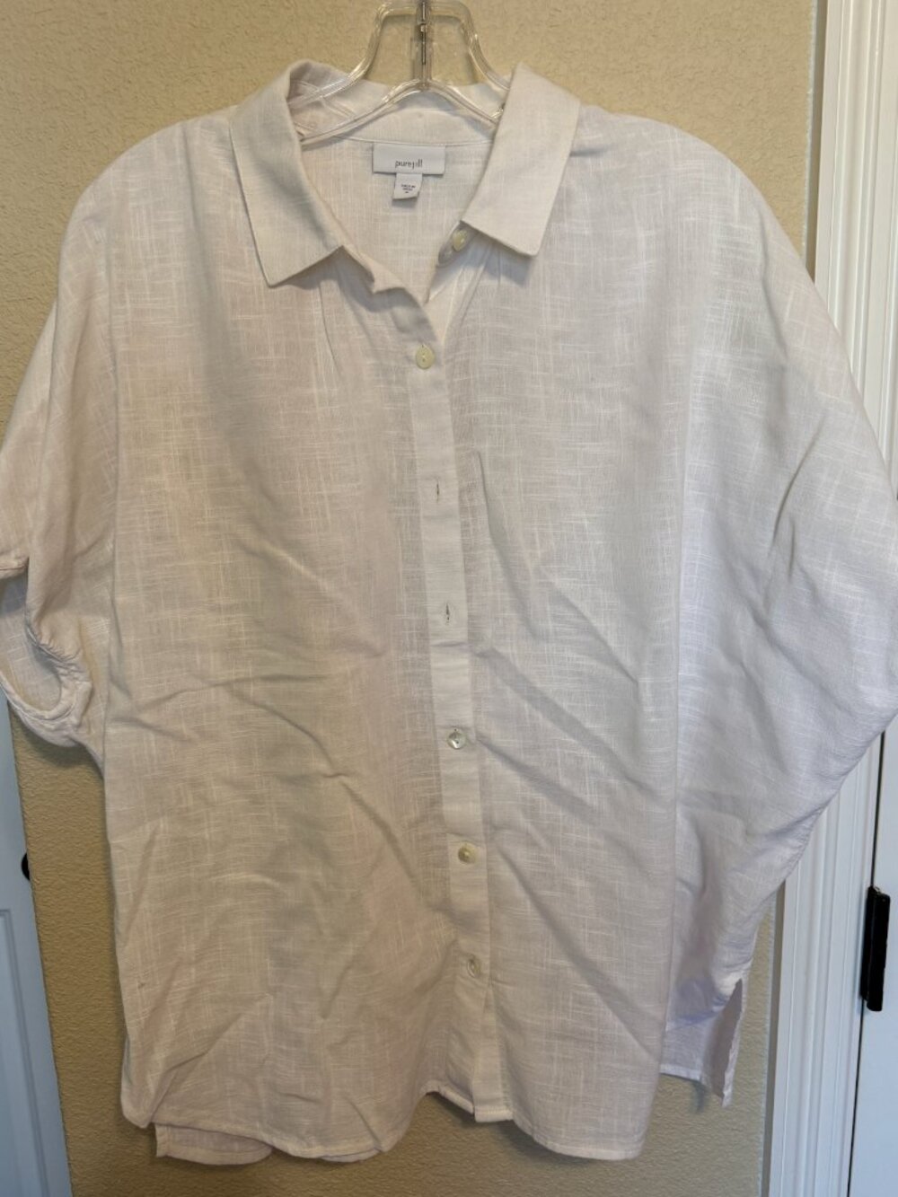 Pure Jill Short Sleeve Linen Top